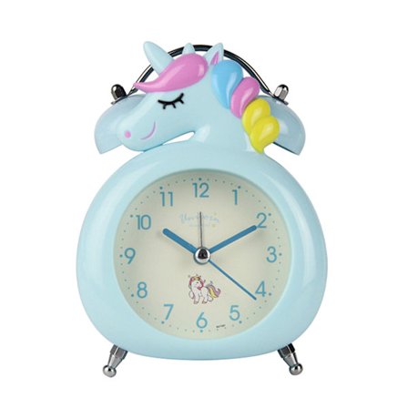 Sød tegneserie vækkeur til børn skrivebord bord natlys klokke fødselsdagsgave