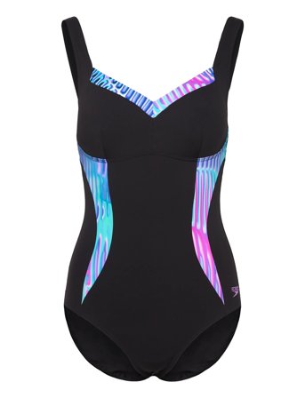 Womens Shaping Printed Lunaelustre 1 Piece Black Speedo