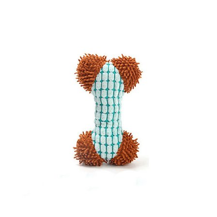 Hunde tyggelegetøj blødt knogleformet slidstærkt plys interaktivt molar legetøj