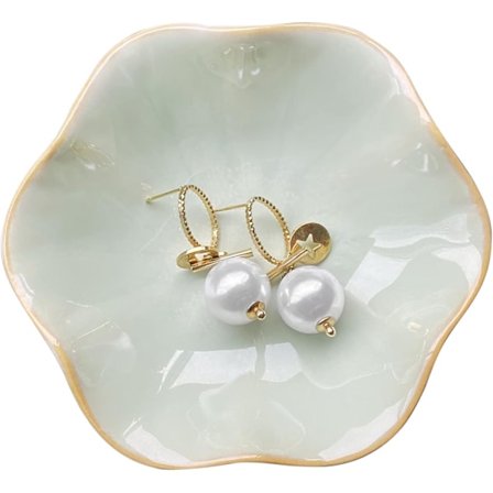 Smykkebakke i keramik, smykkeskål, ringskål, små smykkeplader til øreringe, halskæde, armbånd, dekorativ smykkebakke gave