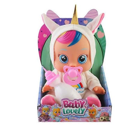 8-tums vit # 3D-simulering Baby Gråtande Docka Kreativ söt emalj fet baby docka docka docka barnleksak (LGL)