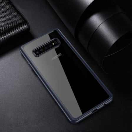 IPAKY Clear Hybrid Case for Samsung Galaxy S10 Plus - Blue