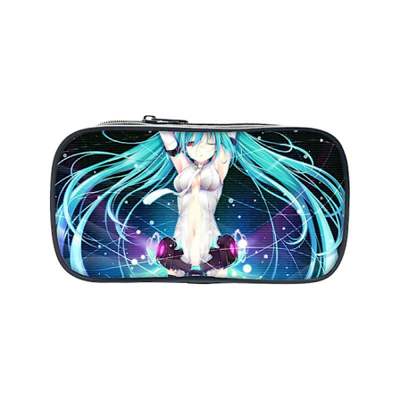 Hatsune Miku Anime Penal Stort Kapasitet Penneholder Pennveske Sminkeveske Organizer