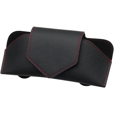 Auton aurinkolasipidike, nahkainen silmälasikotelo, yhteensopiva auton aurinkosuojan kanssa, silmälasien säilytyslaatikko, silmälasipidike, 