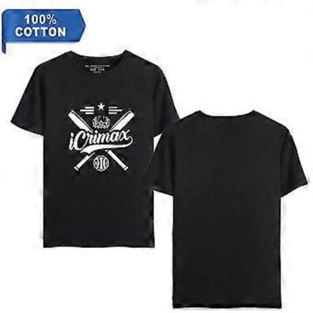 Icrimax Tryck Herr T-shirt Casual Andningsbara T-shirts Roliga Bomulls Lösa T-shirts Street Oversized T-shirts Man (M svart)