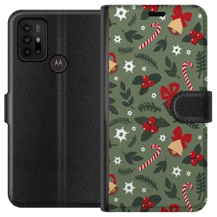 Motorola Moto G30 Lompakkokotelo Hauskaa joulukuviota