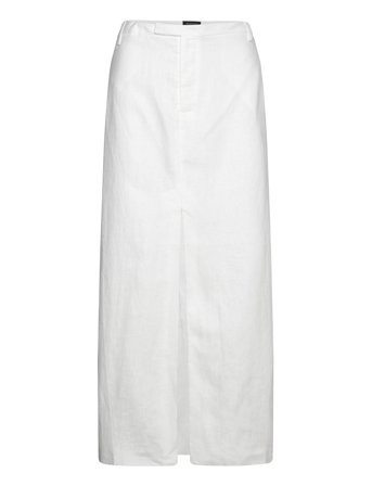 Sita Linen Maxi Skirt White Bardot