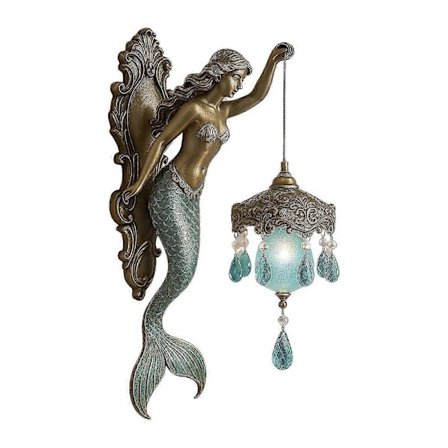 Glow Væglampe, Vintage Kystinspireret Væglampe, 8/10 Tommer Glas Reflekterende Frontlys Armatur Soveværelse Ved Siden Af Væglampe med Hav-Inspireret 