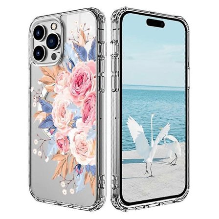 Skal för iPhone 16 Pro Kompatibelt med MagSafe Blommönster Tryck TPU+PC Telefonskal - Stil G