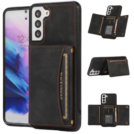 Tri-Fold PU-läderplånboksfodral med korthållare för Samsung Samsung Galaxy S21