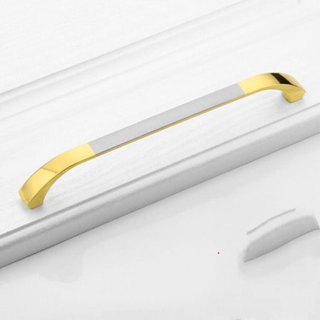 (Tvåfärgad) 4 st 160 mm Dörrhandtag i Zink-legering, Hål avstånd 160 mm, Ki