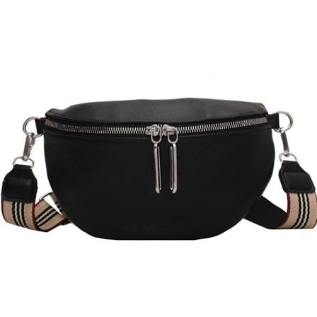 Mote skinn midjeveske skuldertaske solid dame brystveske for festival