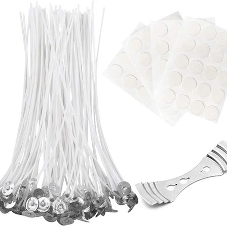 Camelize stearinlys væger 100 stk stearinlys væger stearinlys væger stearinlys væge med fod KLB