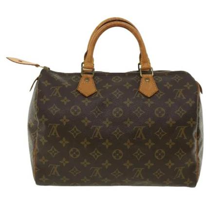 Louis Vuitton Vintage, Pre-owned Speedy 30 Monogram Handbag Bruin, Dames, Maat:ONE Size,leather