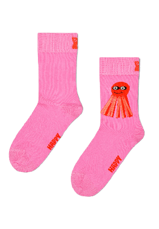Happy Socks Kids Octopus Sock Strumpor Unisex Rosa 7-9Y