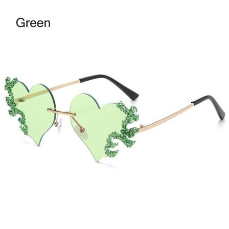Flame Heart aurinkolasit Aurinkolasit VIHREÄ