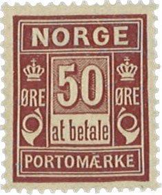 Norge 1889-1893 - Portomærker AFA 5 - Postfrisk