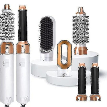 5-i-1 Hårfön & Stylingverktyg Airwrap Air Styler med Varm Luftsborste, Hårfön, Plattång, Locktång (vit)