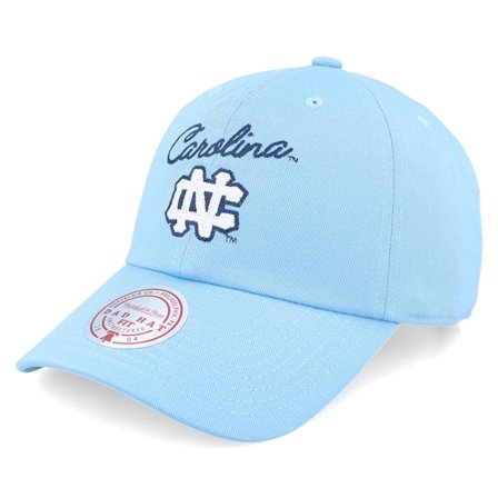 Mitchell & Ness - Azul unconstructed Gorra - North Carolina Tar Heels Lay Low Blue Dad Cap @ Hatstore