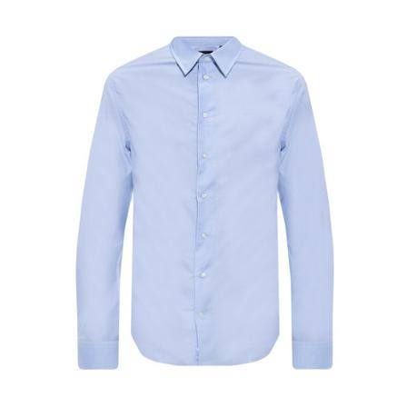 Emporio Armani, Formal Shirts Blauw, Heren, Maat:L