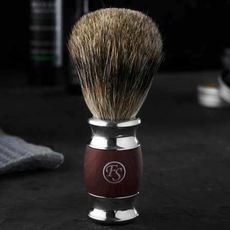 Blaireau de rasage ''Silvertip'' à l'aspect bois de rose pour hommes - Blaireaux - pour Hommes - Frank Shaving