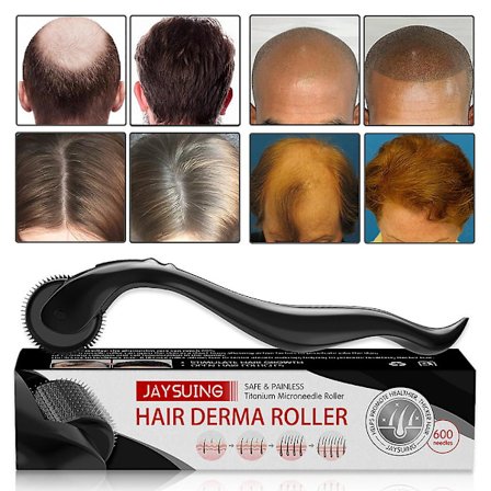 Hiusten Derma Roller 600 titaanimikroneula Roller Hiusten uudistuminen Kasvu Päänahan hieroja
