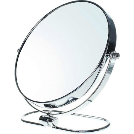 TCGG-Sminkspegel Hopfällbar, x3 Förstoring, 8" Kosmetisk Spegel på Fot, Spegel för Sovrum och Resa, 20 cm Bordspegel, Dubbel Visag