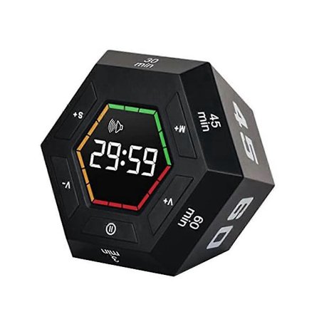 Pomodoro-timer, Produktivitetstimer, 3, 5, 15, 30, 45, 60 Minutters Forhåndsinnstilt Smart Nedtellingstimer, Tid M