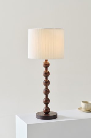 Jotex - MALIA bordlampe Valnøttbrun/hvit - Kjøp Bordlamper hos Jotex