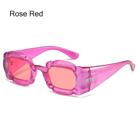 Y2K Solglasögon Punk Solglasögon ROSE RED