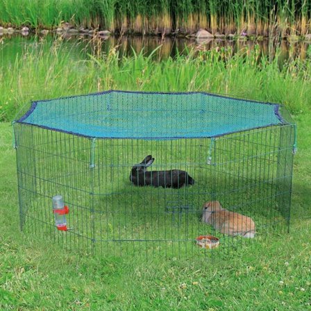 Trixie - Natura utendørs løpegård med beskyttelsesnett Grå 8 stk, 60 x 57 cm - Smådyr - Bur og transport - Smådyrhager og kaninhager - ZOO.no