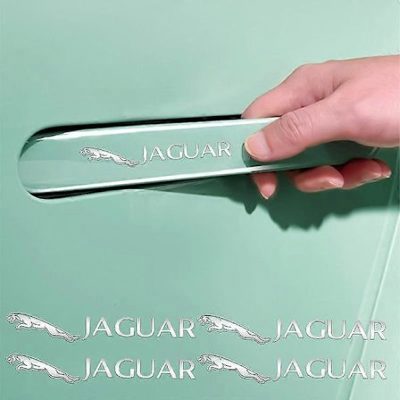 4 stk. 3D Bil Metal Mærkat Auto Badge Styling Dekoration Mærkater Kompatibel med Jaguar XF XJ F-Type E-Type F-Pace E-Pace X-Type S-Type XKR