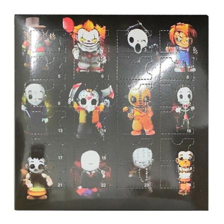 24 stk Halloween kalender nedtelling med dukke Søt tegneserie samleobjekter Leker for barn Tenåringer Gutter Jenter