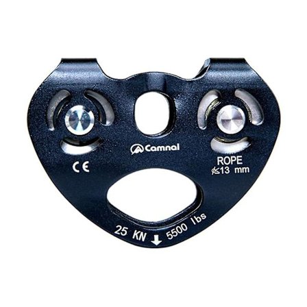 Svart Zip Line Kabeltralle Hjul - 25KN for Fjellklatring og Klatring