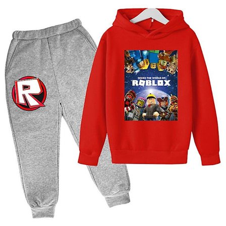 Set Robloxing Hoodie Gutter Jenter Høst Vinter Genser Klær Barn Langarmet Tegneserie Casual Hoodie 4-14 år gammel Bilde Farge8 W