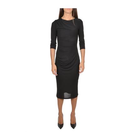 Emporio Armani Midi Kjole Sort, Dame