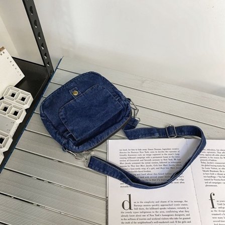 Denim Crossbody Bag Håndvesker MØRKEBLÅ