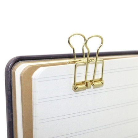 3 Pcs Hollow Metal Binder Clips Home Office Paper Holder Small - Mixed Colours