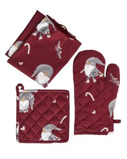 Køkkensæt Nisse på tur 3-dele Rød