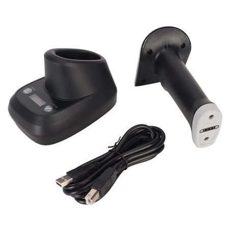 Håndholdt stregkodescanner 3 tilstande 2,4 GHz OLED-display Vibrationsfeedback Trådløs stregkodelæser Butik Butik Marked