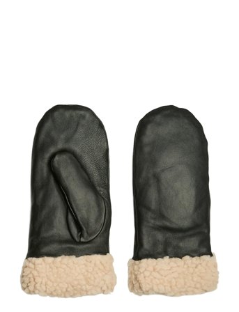Pcjay Leather Mittens Fp Black Pieces