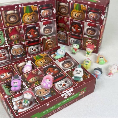 MOUSTERS Adventskalender, julet pop-up-blindbox, julet plysjlabub-gave