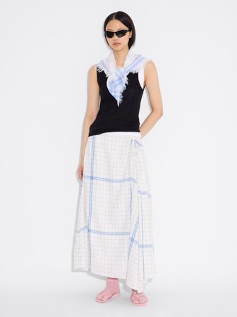 Holzweiler Bibi Check Skirt - Blue Mix - Women's - XS