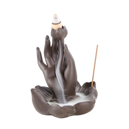 Rökelsebrännare Buddha's Hand Backflow, Sandelträbrännare, Heminredning, Antik Aromaterapi Brännare, Rökelseväg Kreativa Prydnader