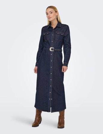 ONLY Onlcamomile Ls Dnm Dress Bf Mae - Navy - L