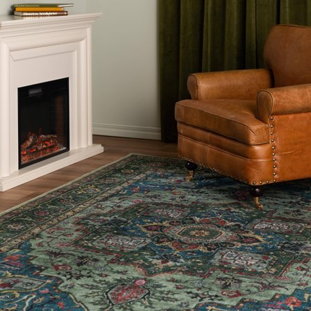 Kitchen Rug Georgia Oriental 160X230 Cotton Green/Multicolor