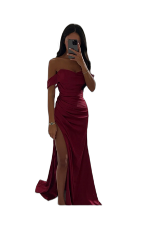 Balklänning vinröd