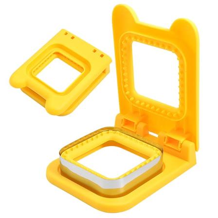 1. firkantet sandwichform DIY dessert toast maker kage gul