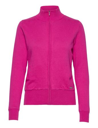 Lds Dubson Windstop Cardigan Pink Abacus