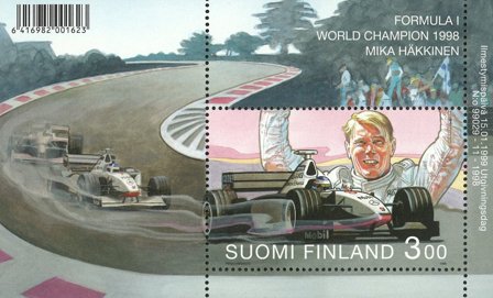 Finland - Mika Hakkinen, postfrisk miniark